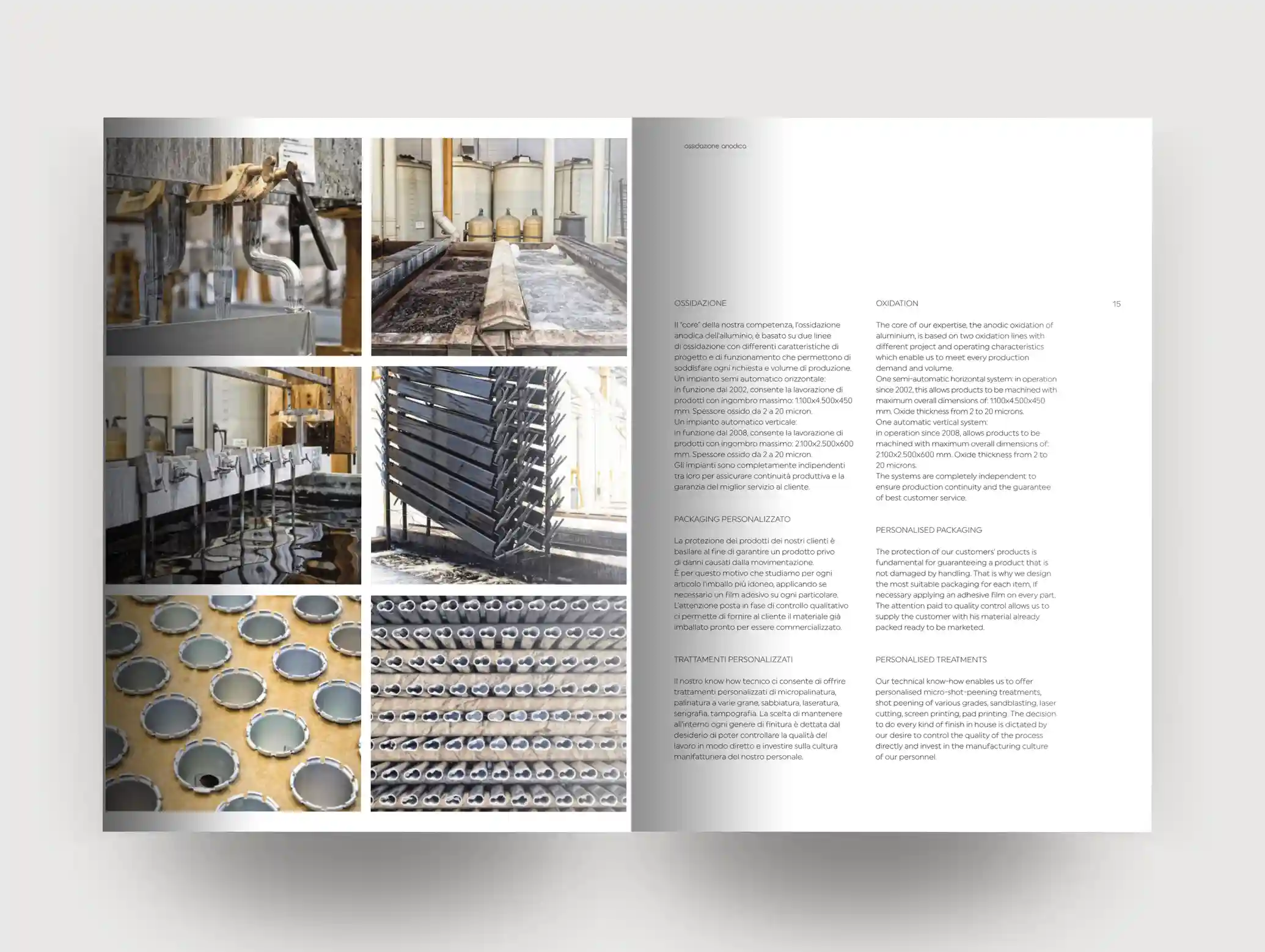 copywriting per rota group, ossidazione alluminio